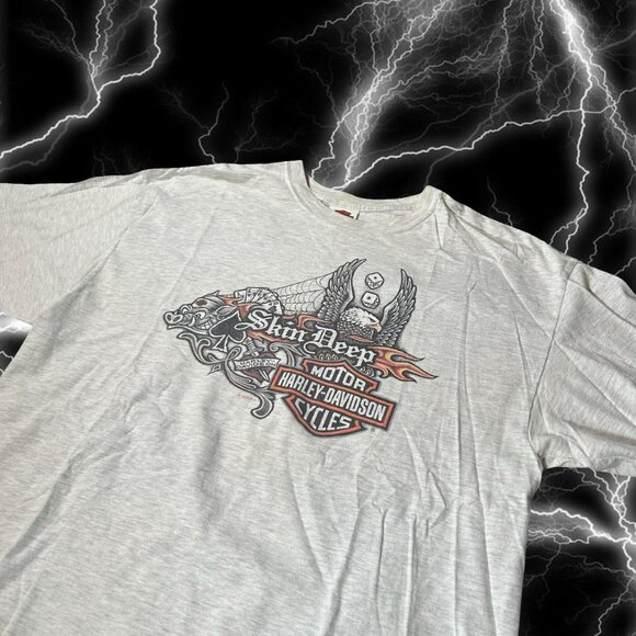 2000s Y2K Biker Punk Texas Harley Davidson Tee - Picture 2 of 5